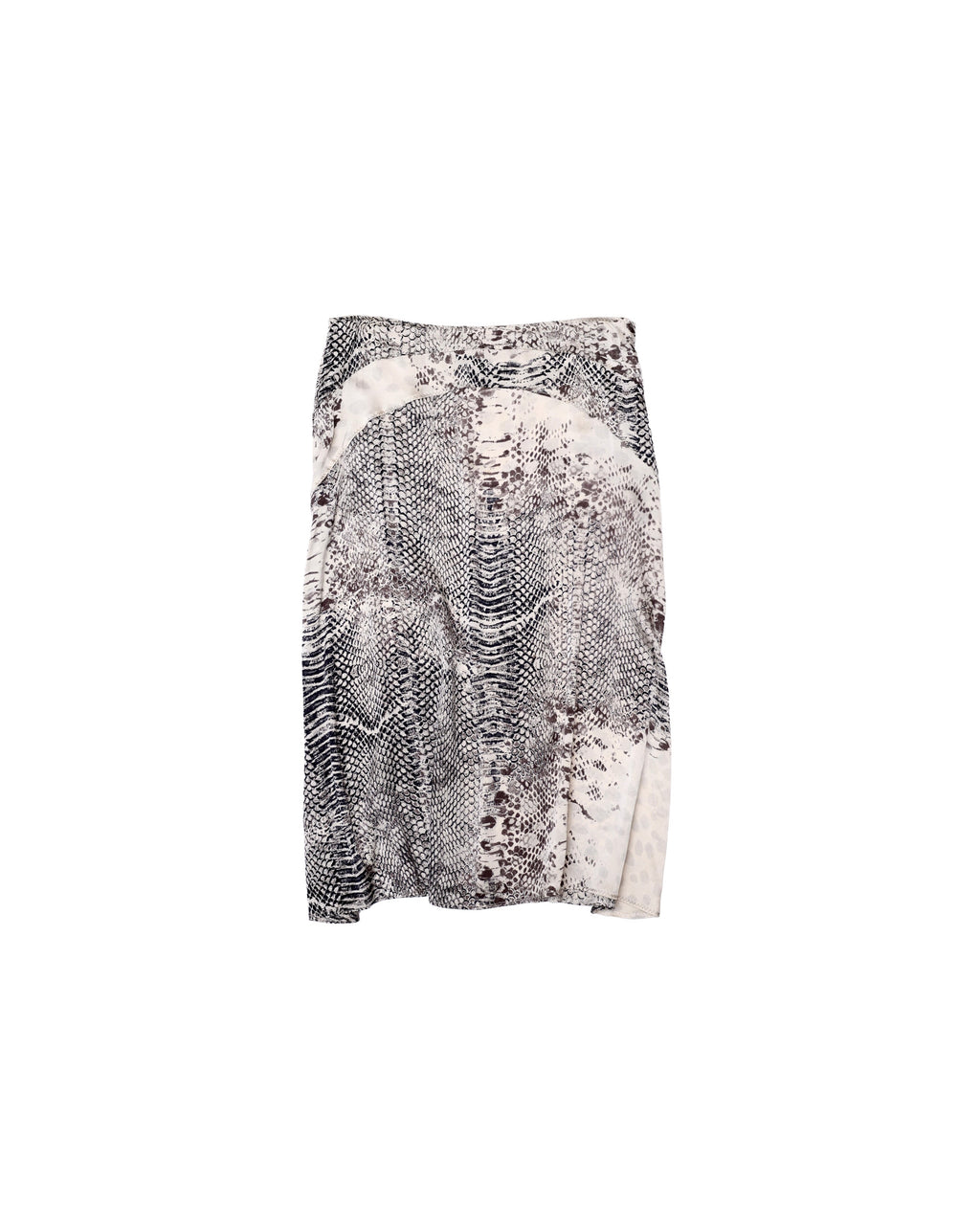 CLASS ROBERTO CAVALLI PYTHON LEATHER PATTERN SKIRT