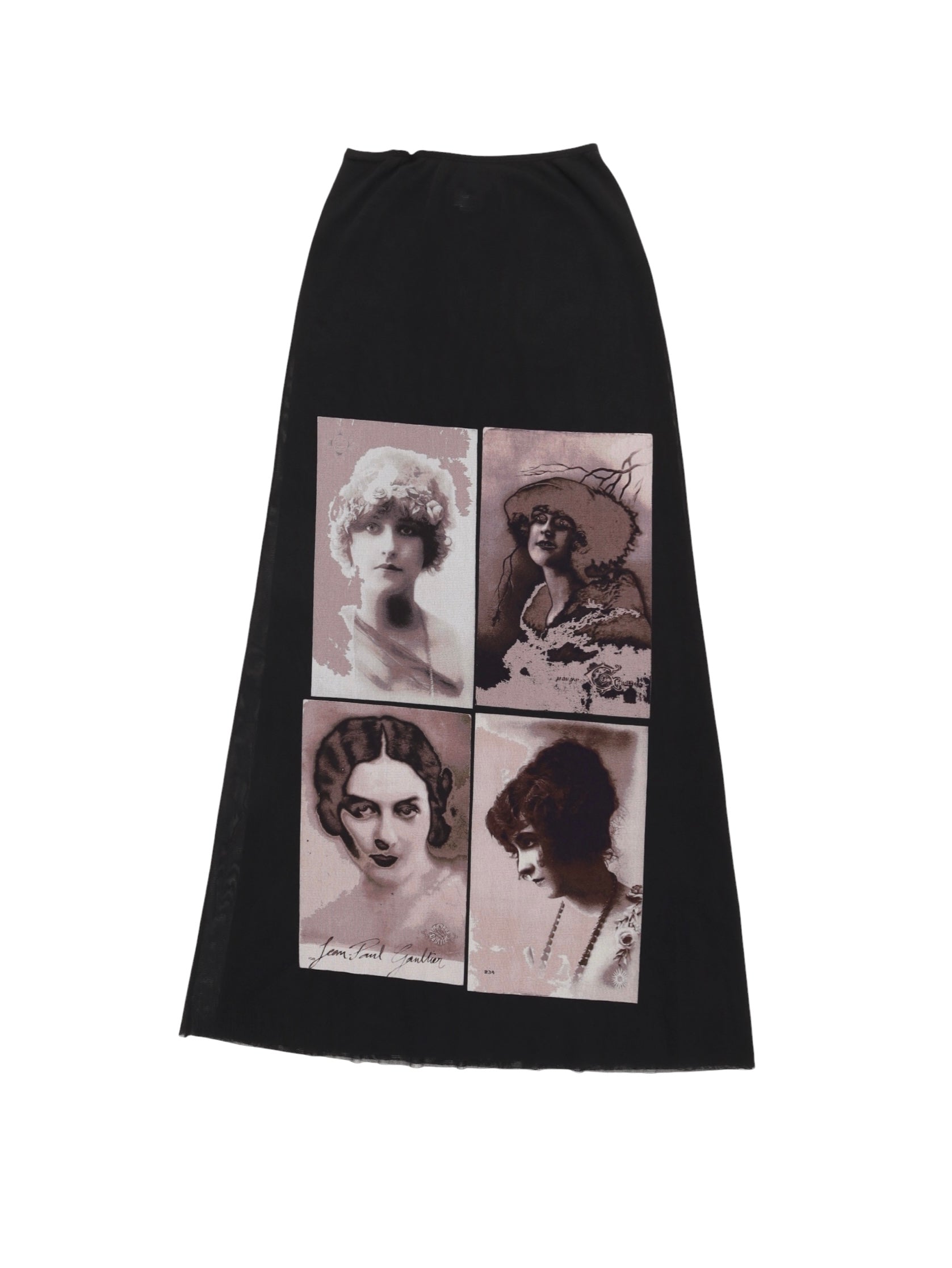 JEAN PAUL GAULTIER POWER NET LONG SKIRT