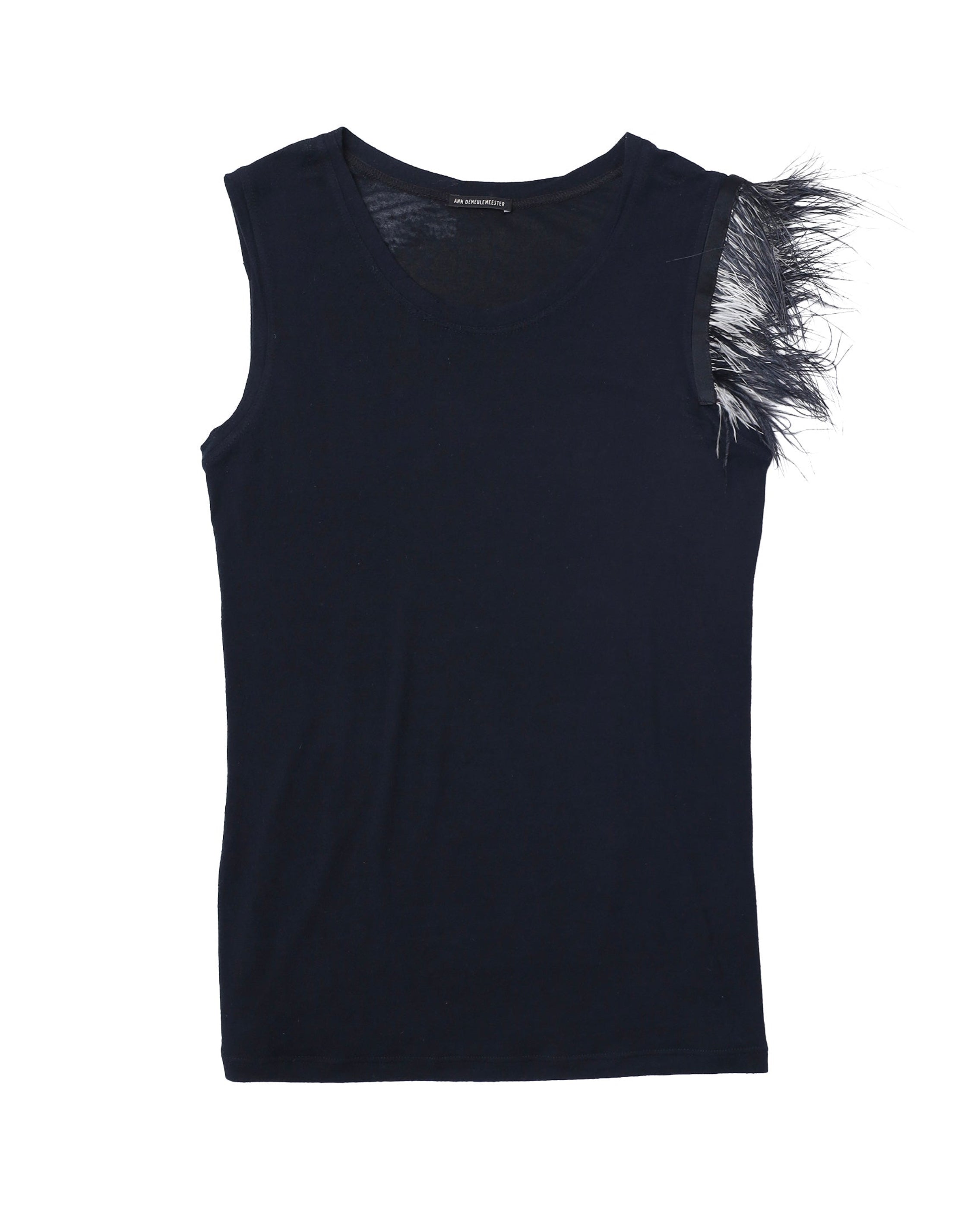 ANN DEMEULEMEESTER FEATHER TANK TOP