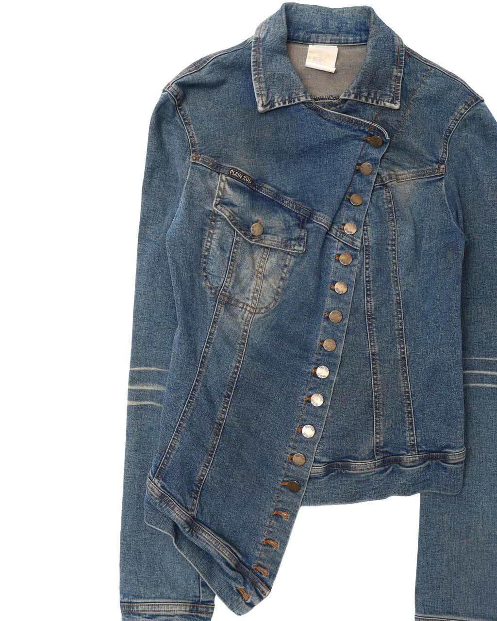 2003ss PLEIN SUD ASYMMETRY DENIM JACKET