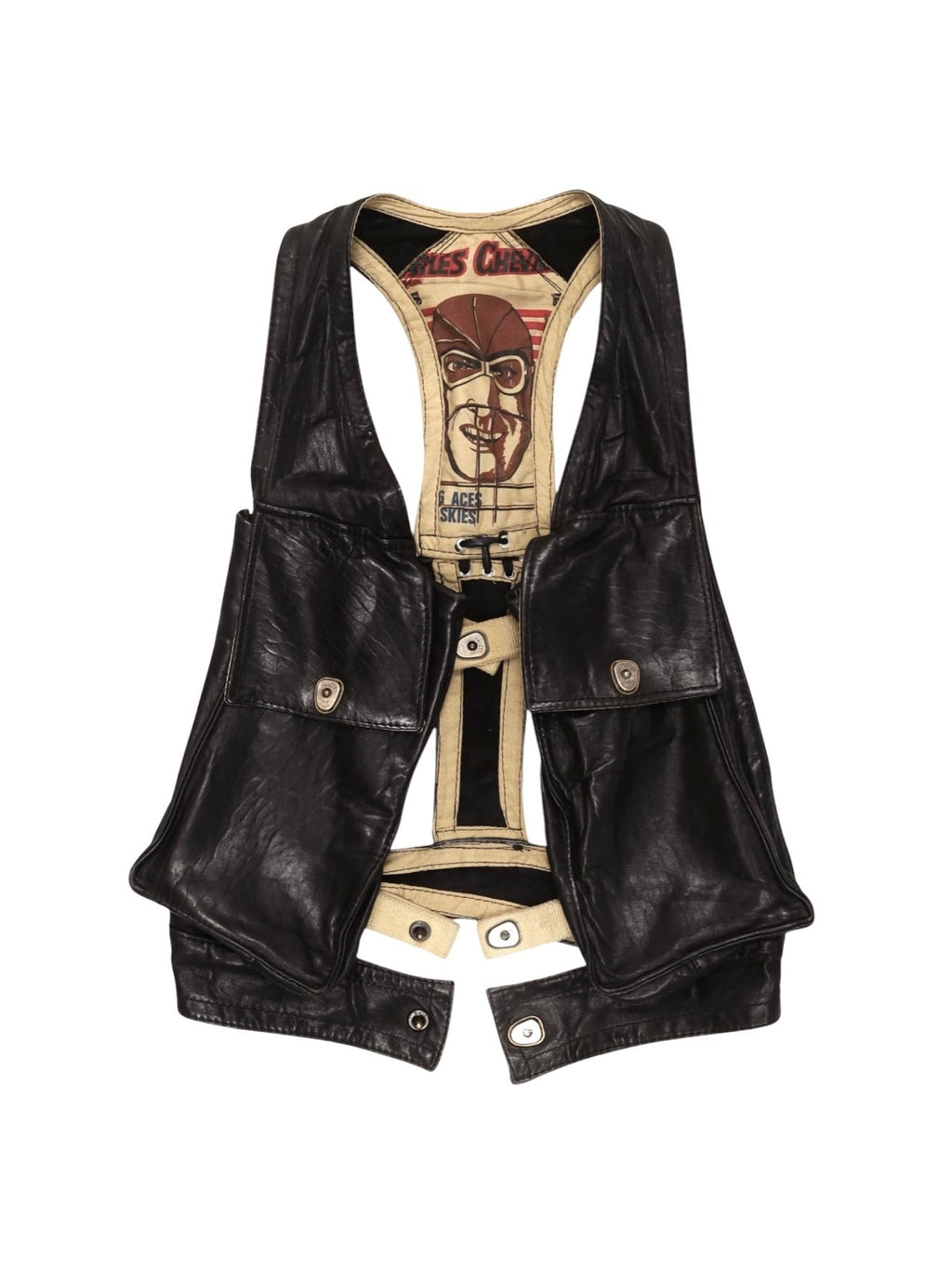 1980-1990s CHEVIGNON LEATHER VEST