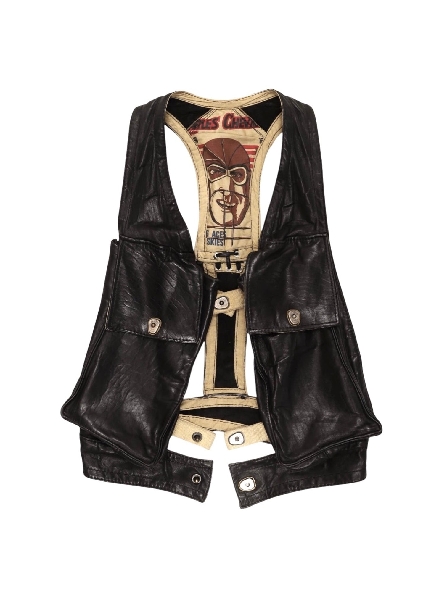 1980-1990s CHEVIGNON LEATHER VEST