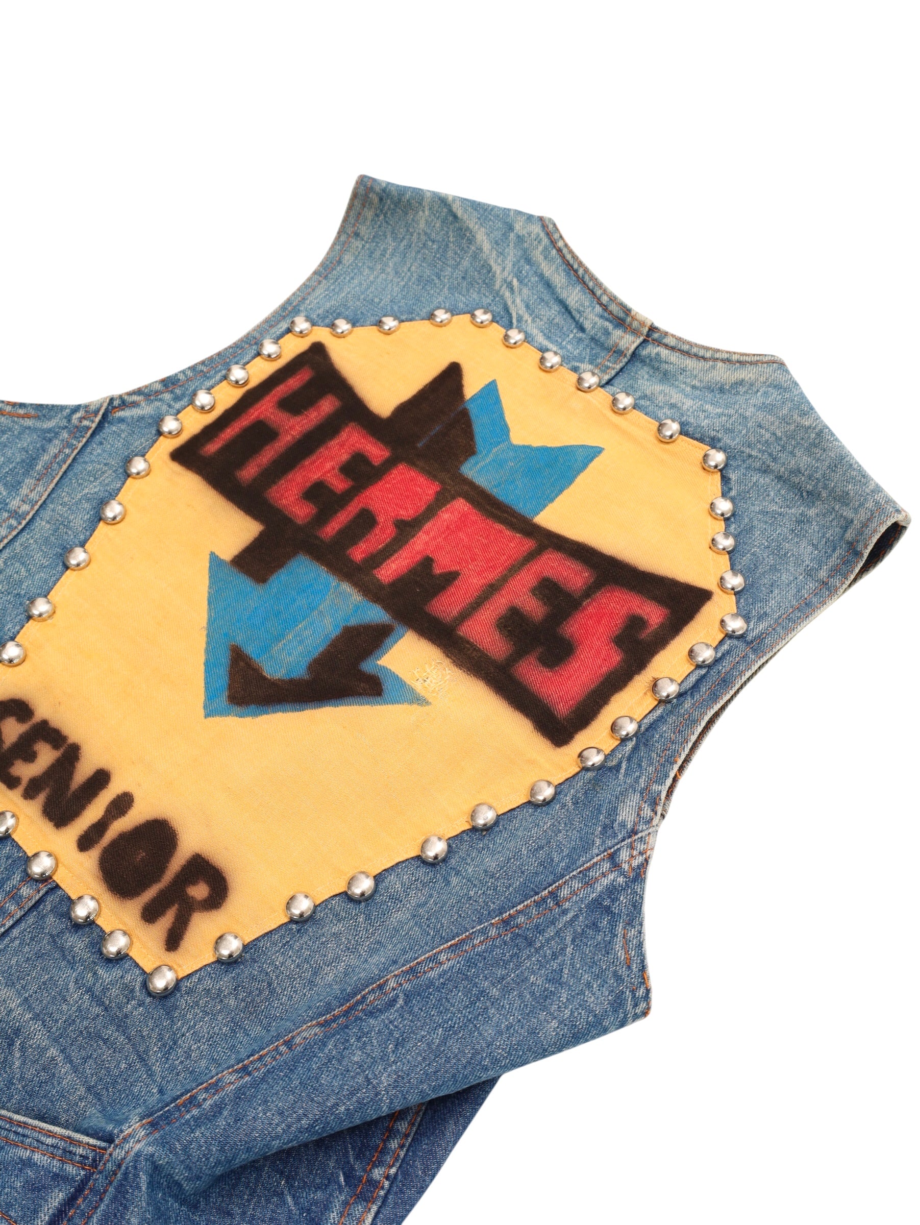 1980s HAND PAINTED DENIM VEST