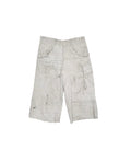 TRICOT COMME des GARCONS DESTROYED LEATHER HALF PANTS