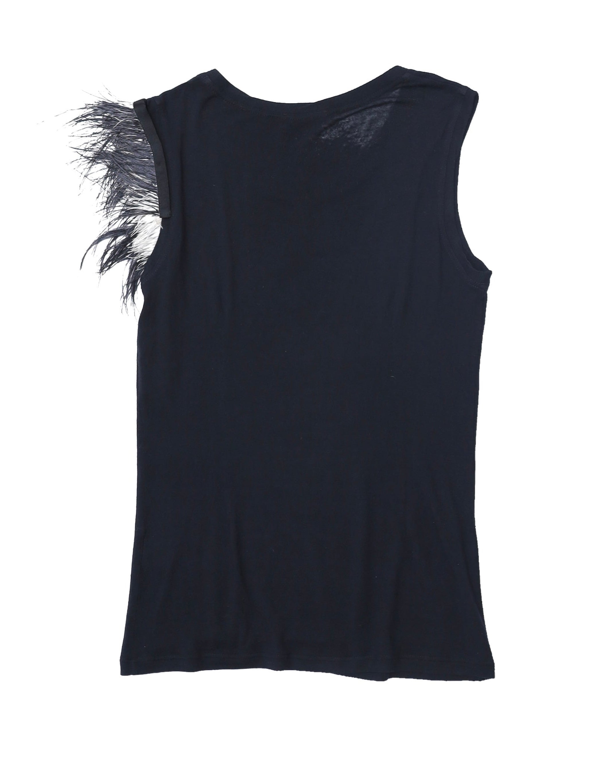 ANN DEMEULEMEESTER FEATHER TANK TOP