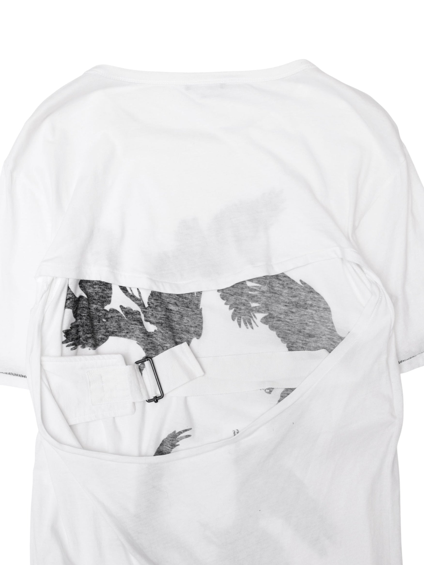 ANN DEMEULEMEESTER BACK OPEN LONG T-SHIRTS