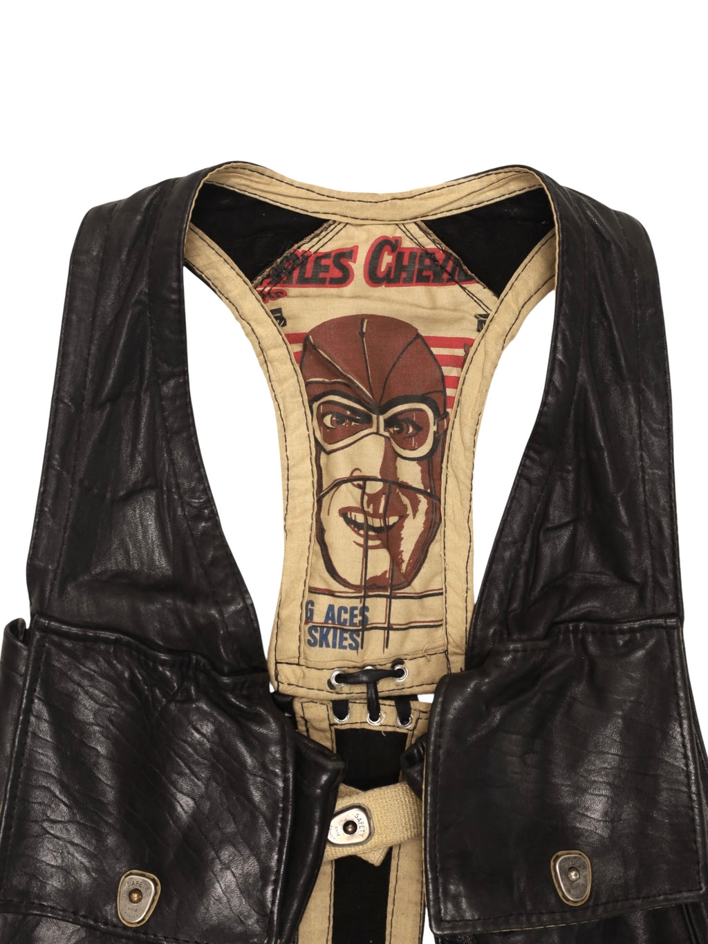 1980-1990s CHEVIGNON LEATHER VEST