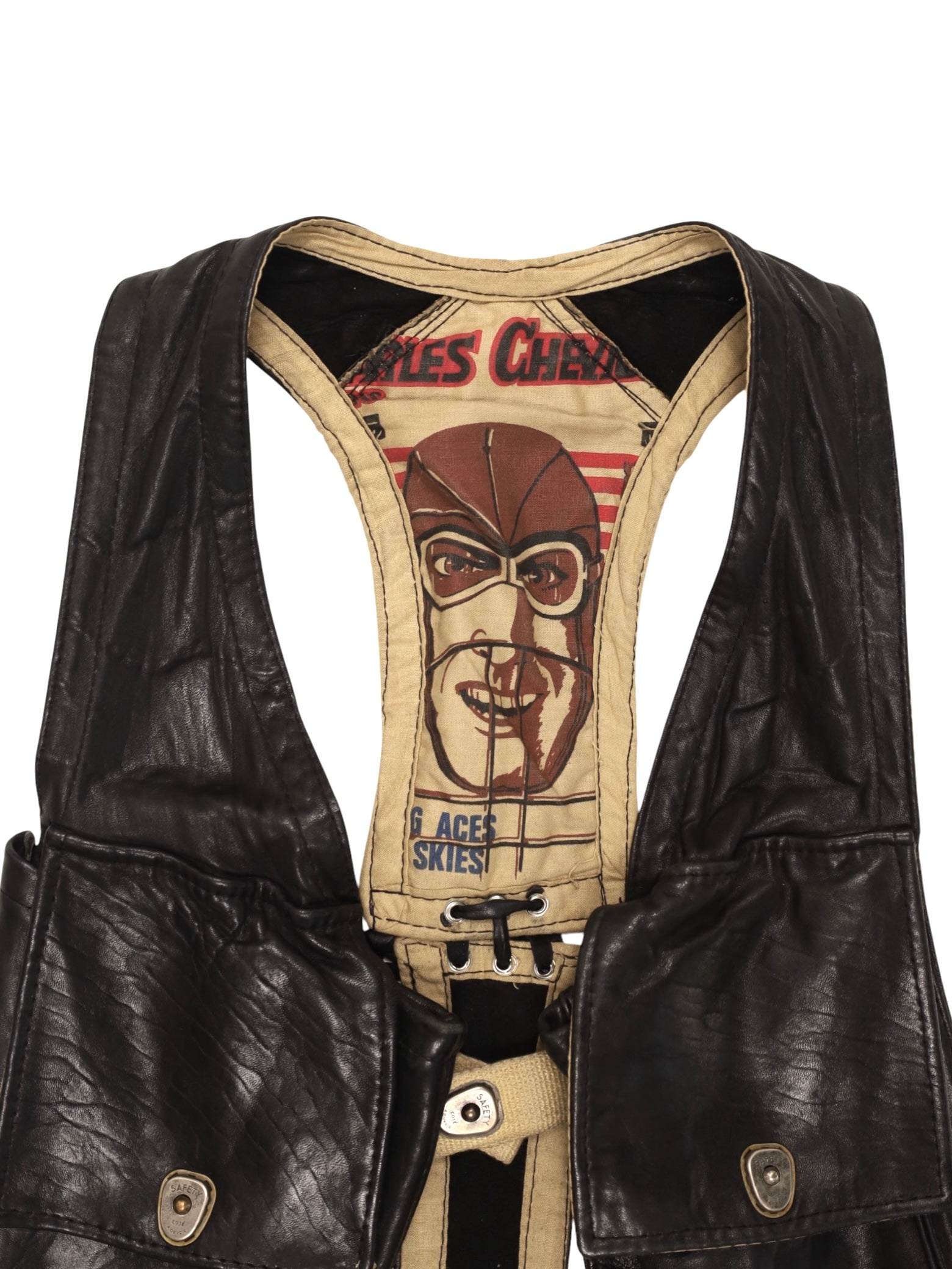 1980-1990s CHEVIGNON LEATHER VEST