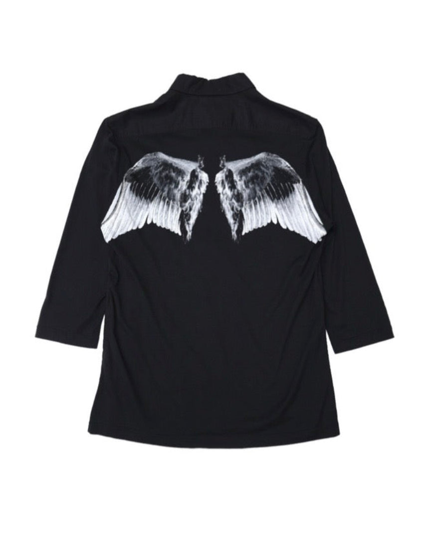 2007ss UNDERCOVER "PURPLE" FEATHER PATTERN SHIRTS