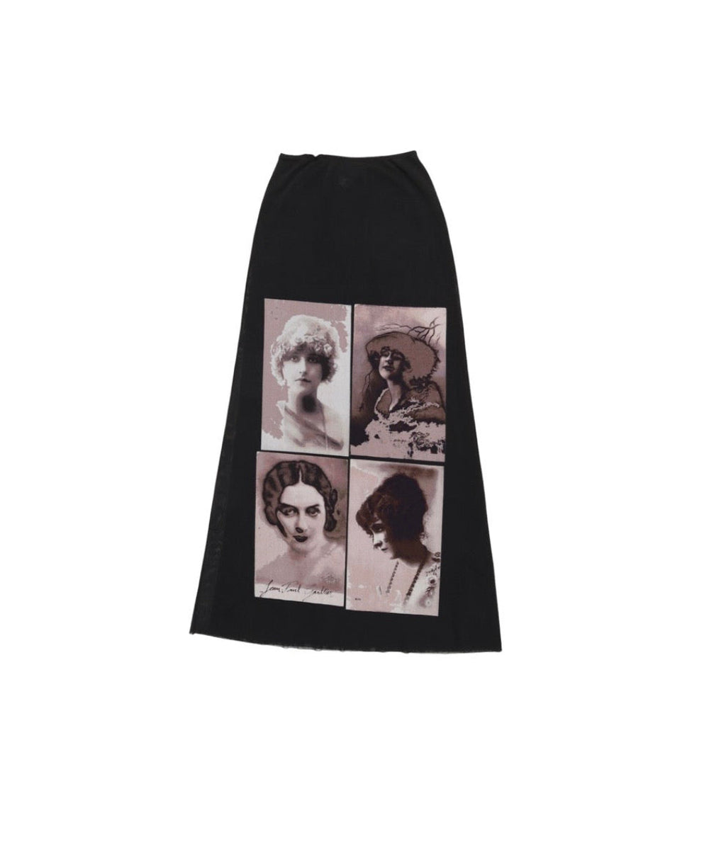 JEAN PAUL GAULTIER POWER NET LONG SKIRT