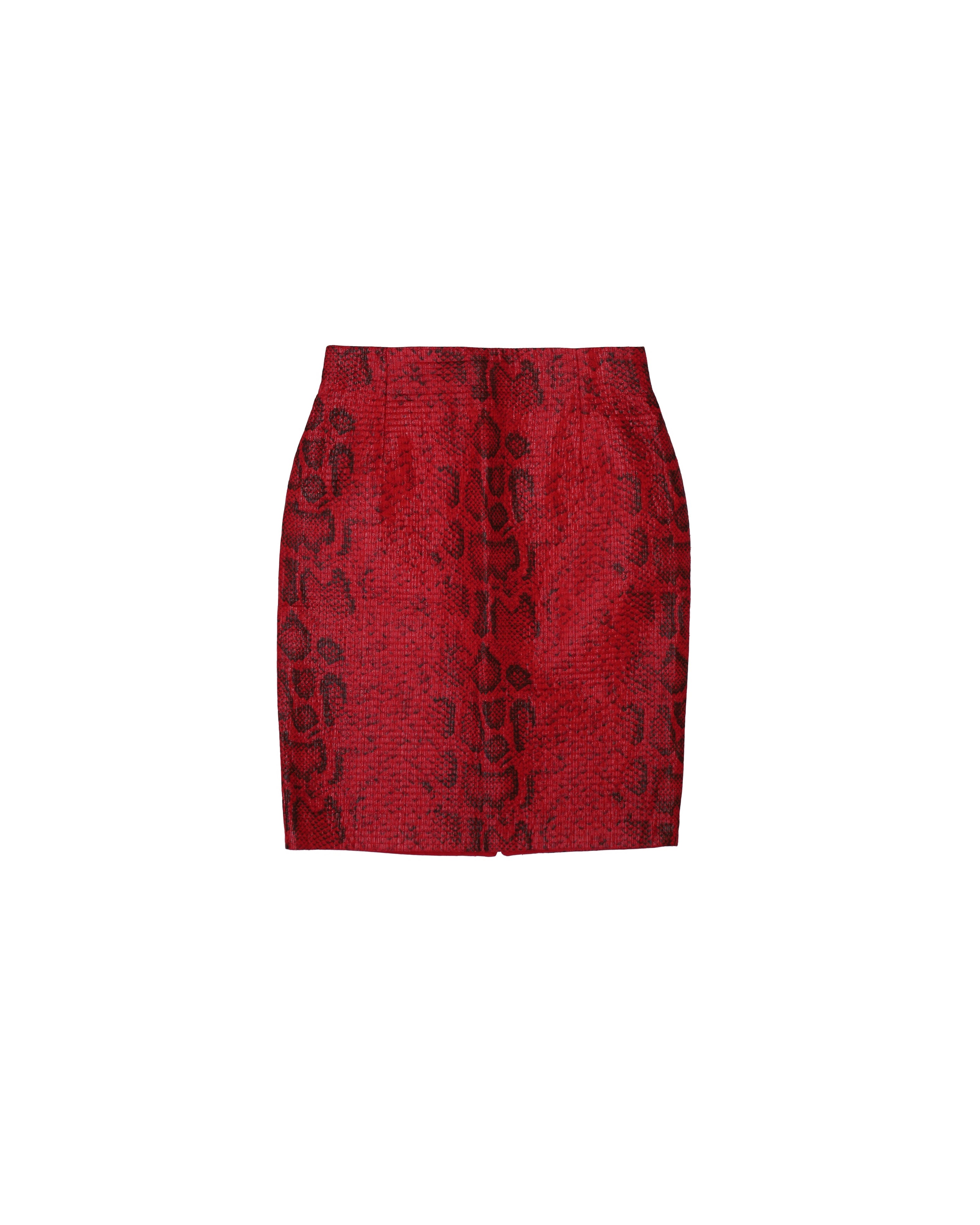 GIANFRANCO FERRE PYTHON LEATHER PATTERN SKIRT