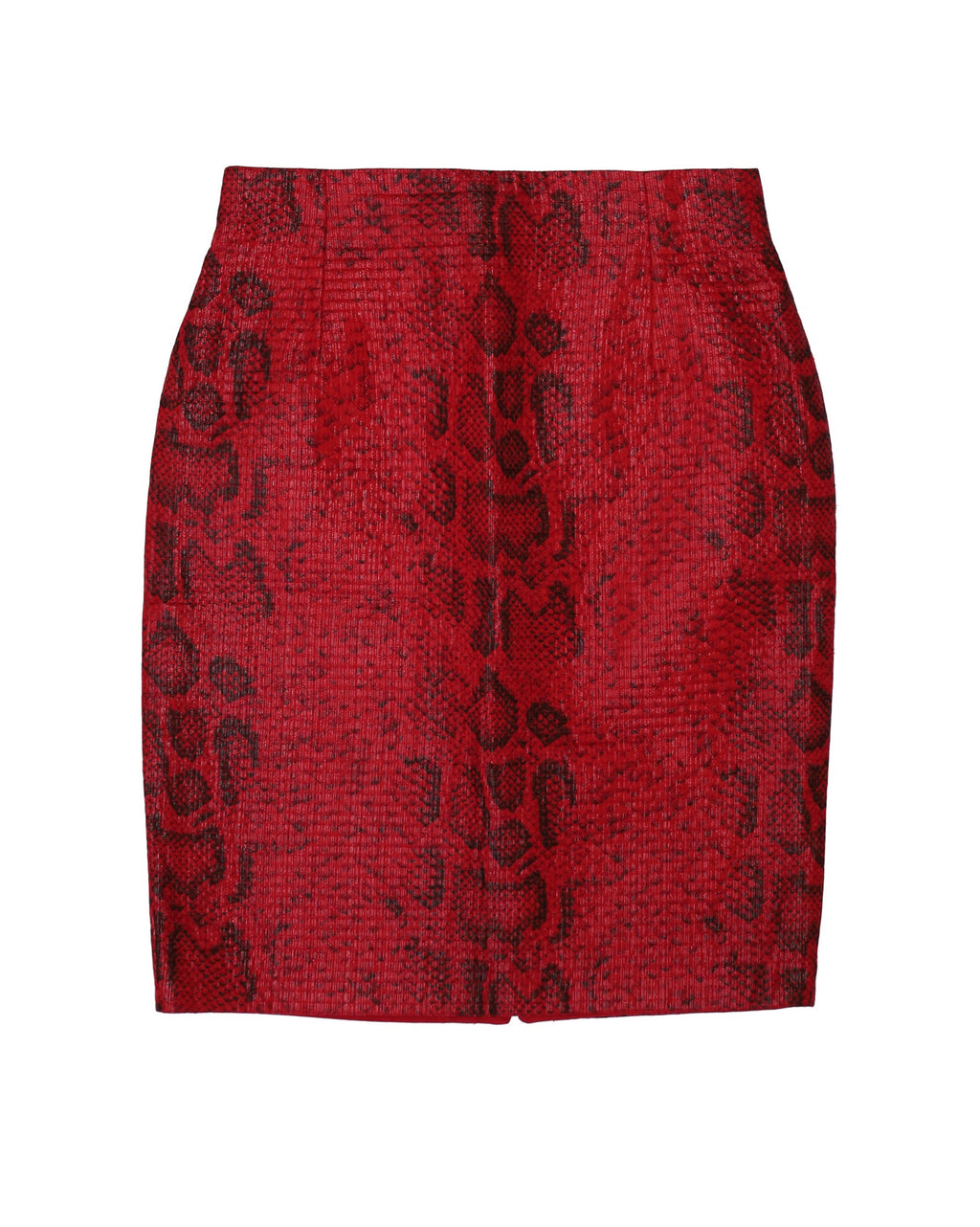 GIANFRANCO FERRE PYTHON LEATHER PATTERN SKIRT