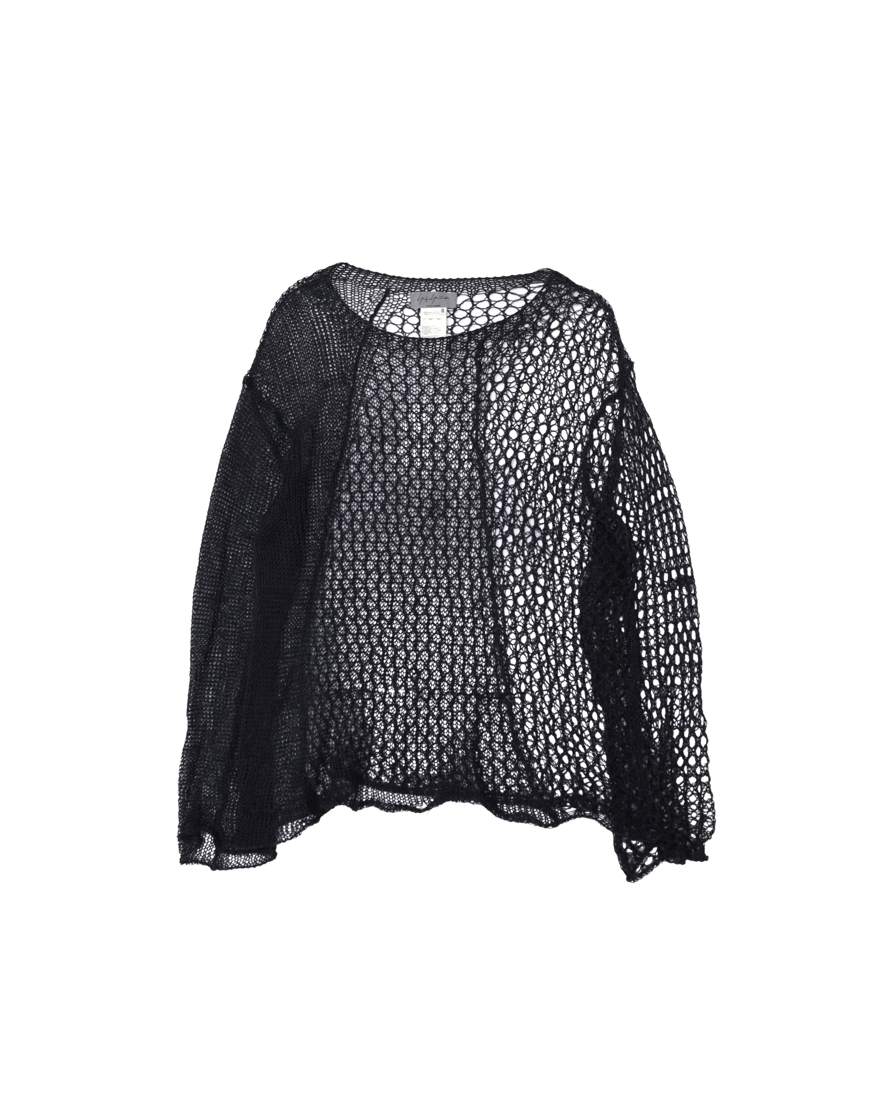 YOHJI  YAMAMOTO POUR HOMME MESH KNIT SWEATER