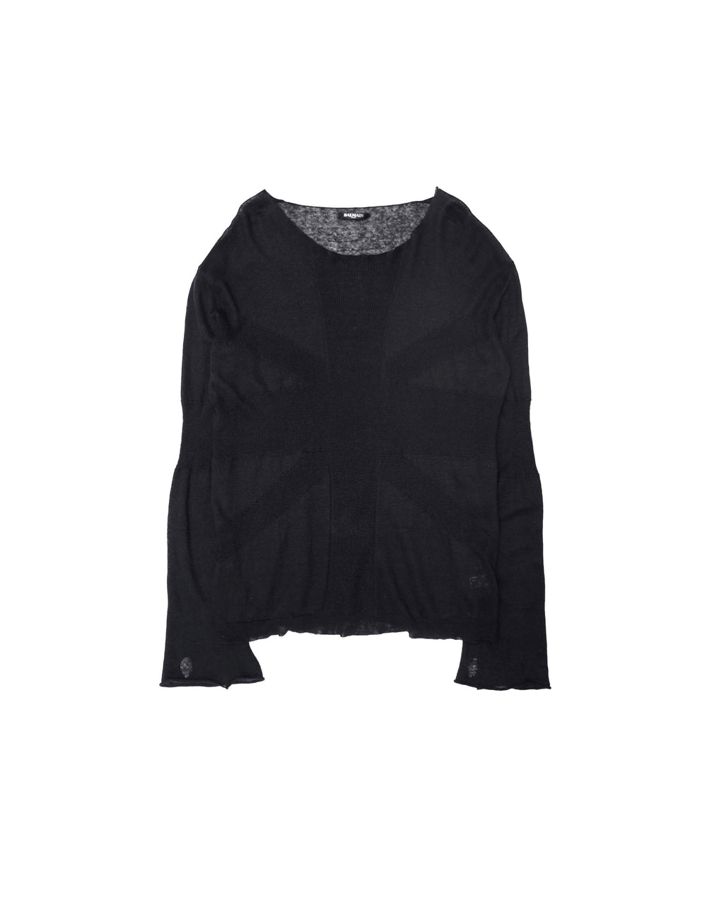 BALMAIN UNION JACK PATTERN KNIT SWEATER