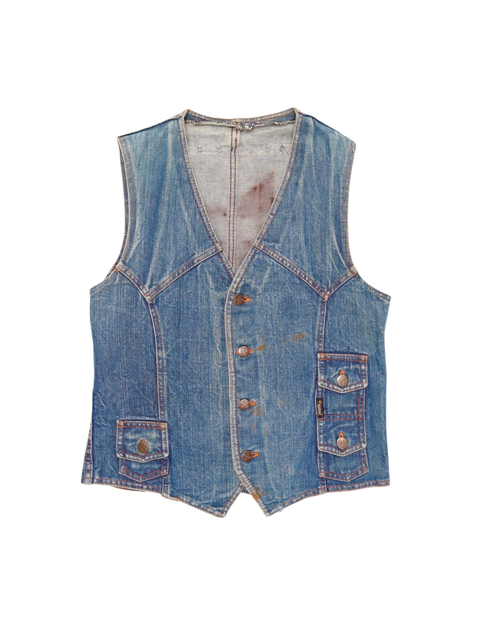 1980s HAND PAINTED DENIM VEST