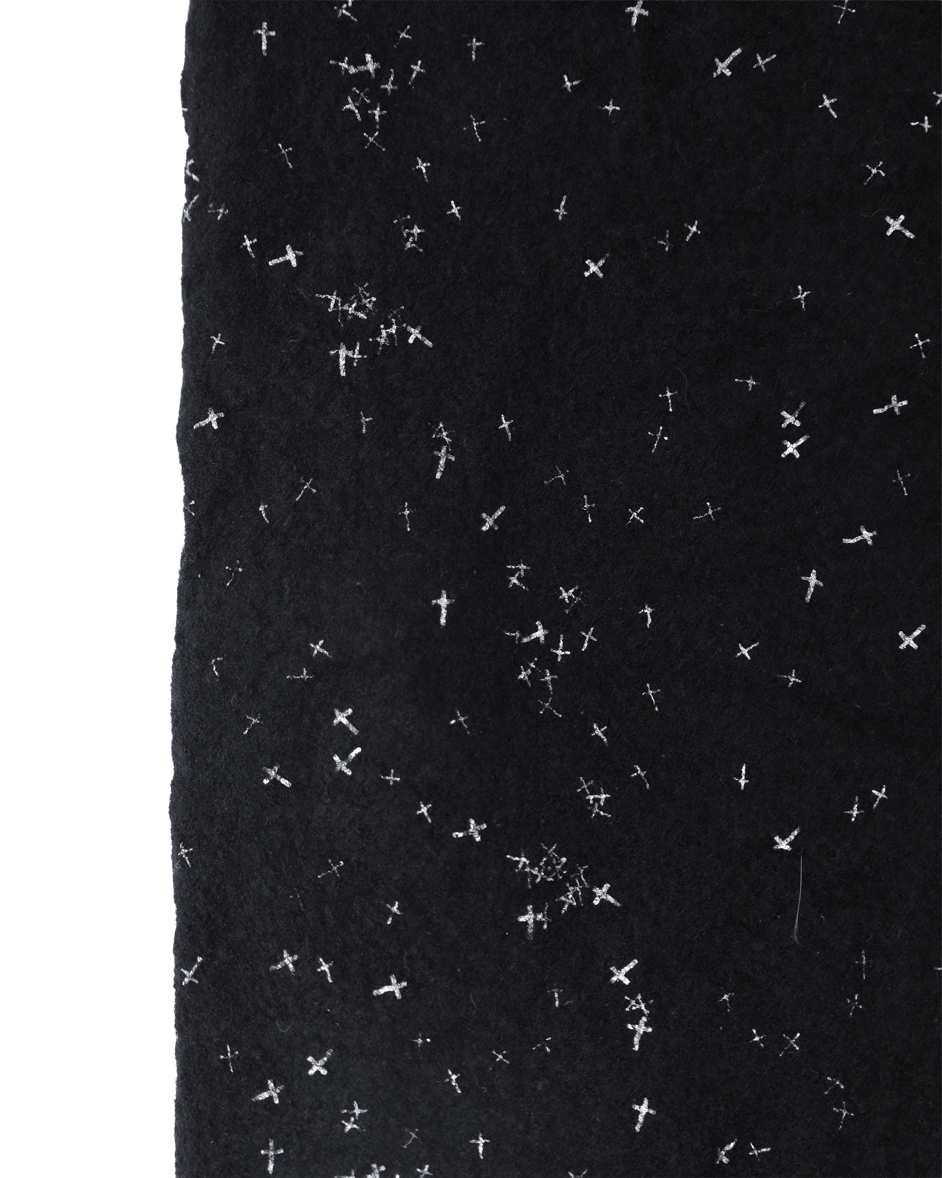2002AW UNDERCOVER "WITCH CELL" CROSS WOOL DRESS