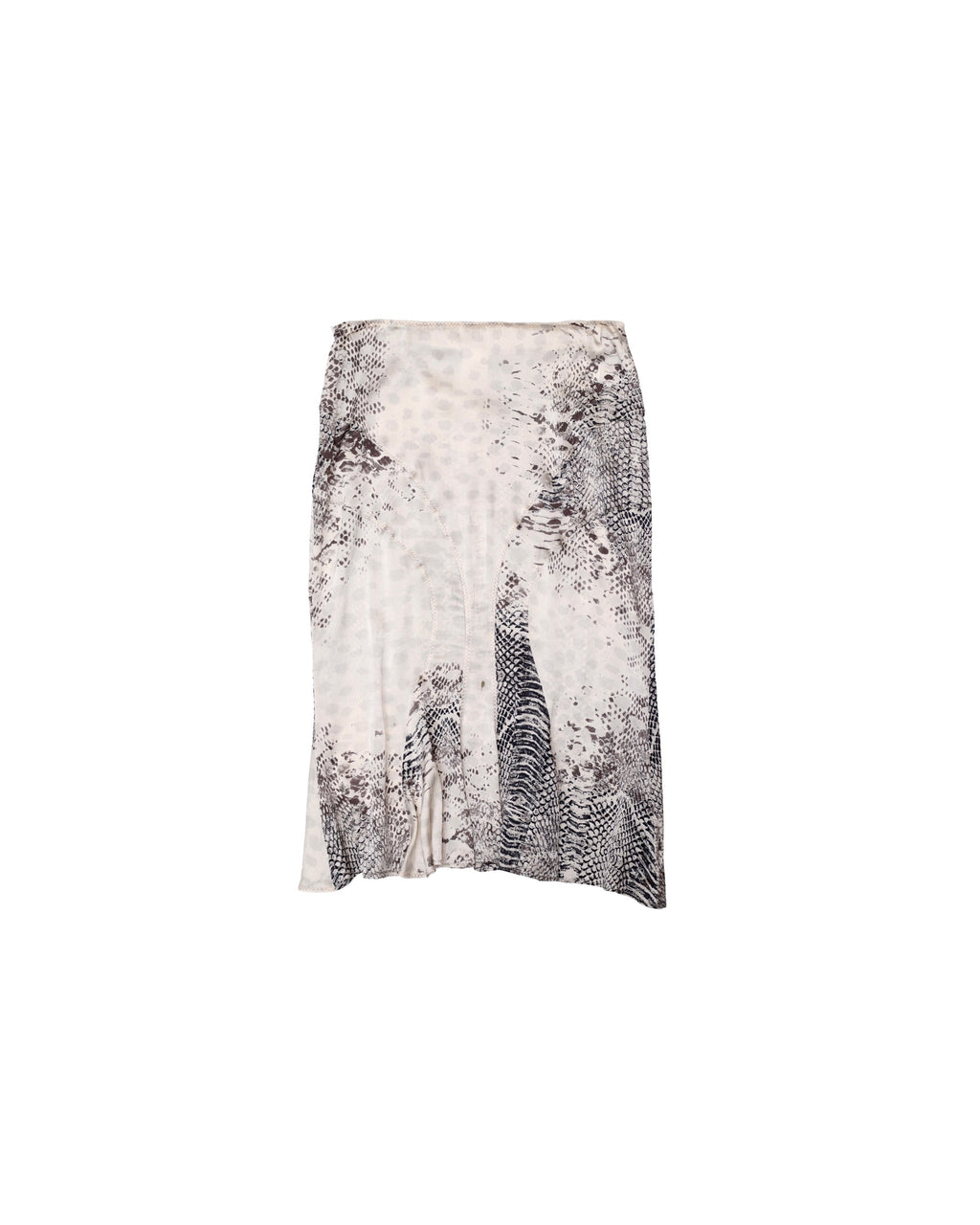 CLASS ROBERTO CAVALLI PYTHON LEATHER PATTERN SKIRT
