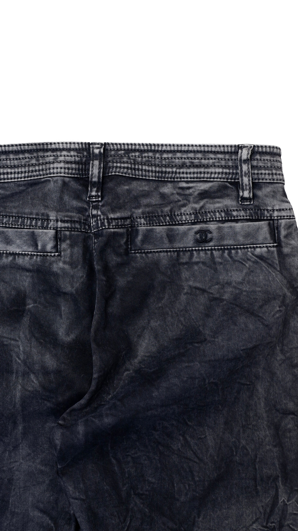 CHANEL CRINKLE PRINT PANTS