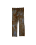ALEXANDER MCQUEEN RUST PAINTING DENIM PANTS