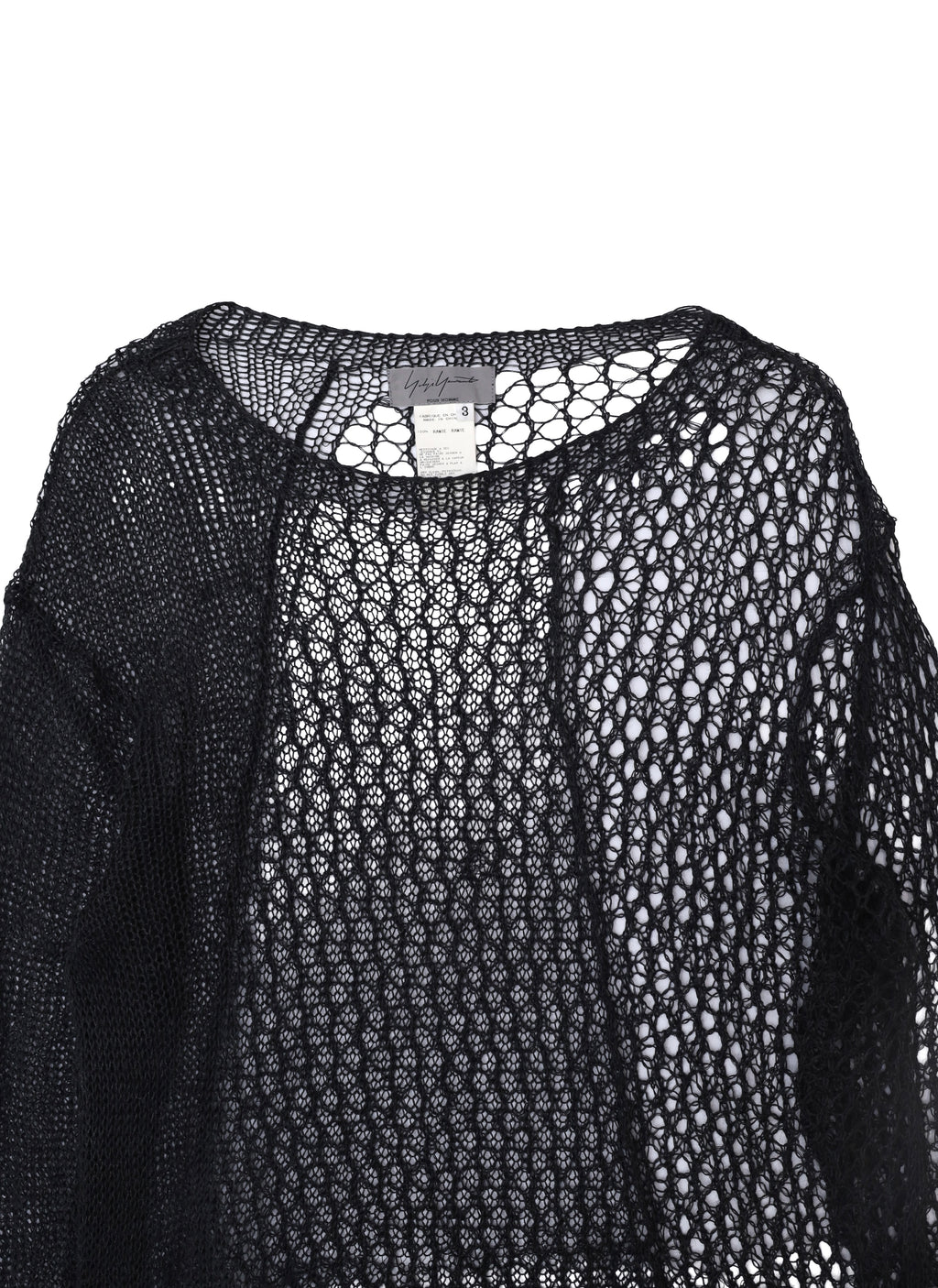 YOHJI  YAMAMOTO POUR HOMME MESH KNIT SWEATER