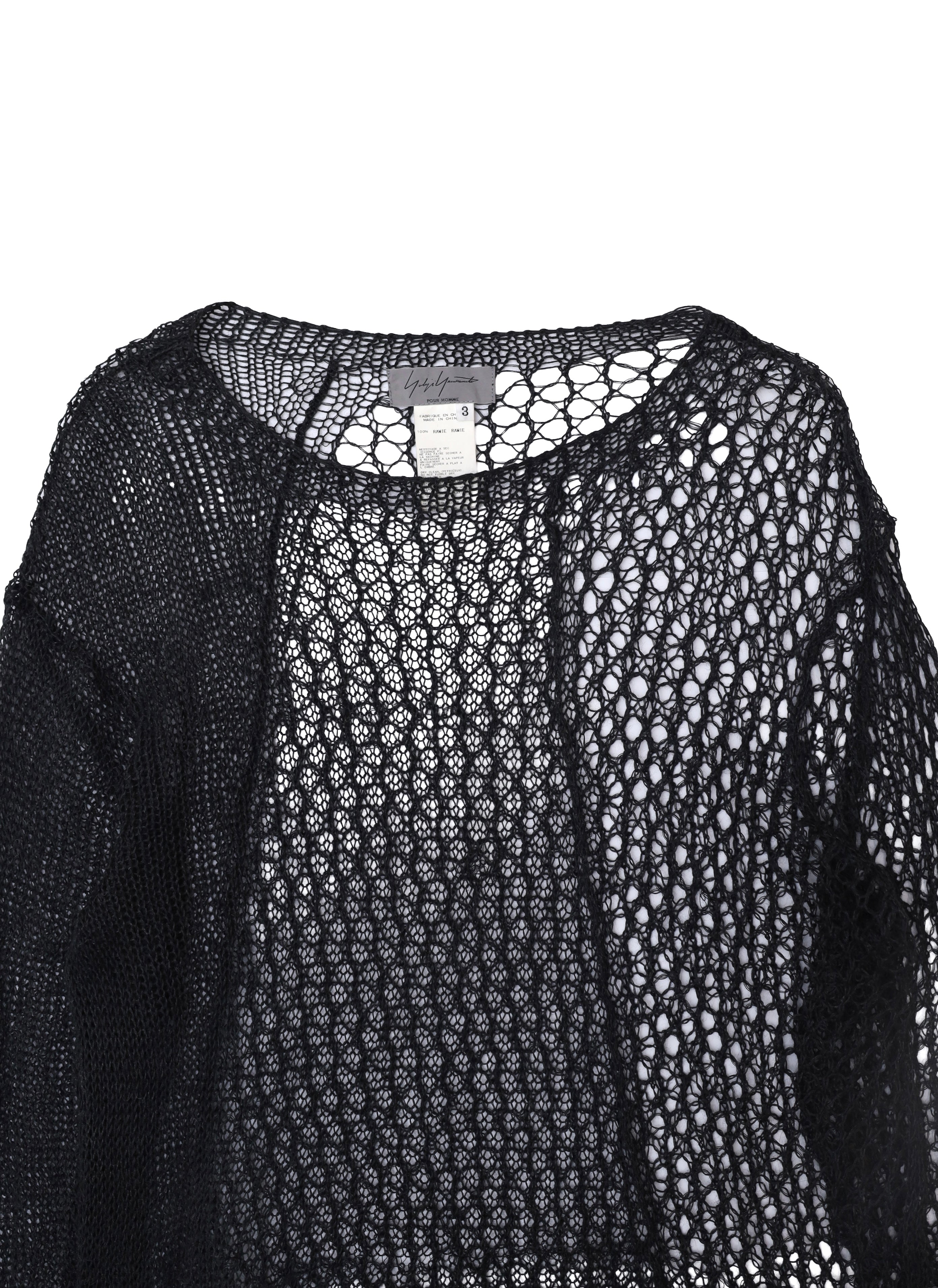 YOHJI  YAMAMOTO POUR HOMME MESH KNIT SWEATER