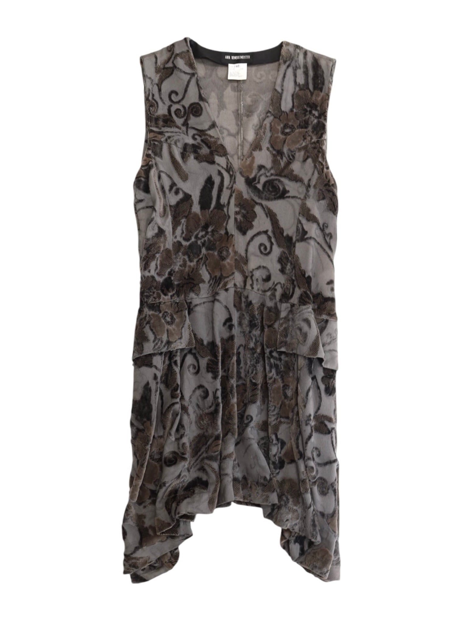 1994AW ANN DEMEULEMEESTER VELVET DRESS