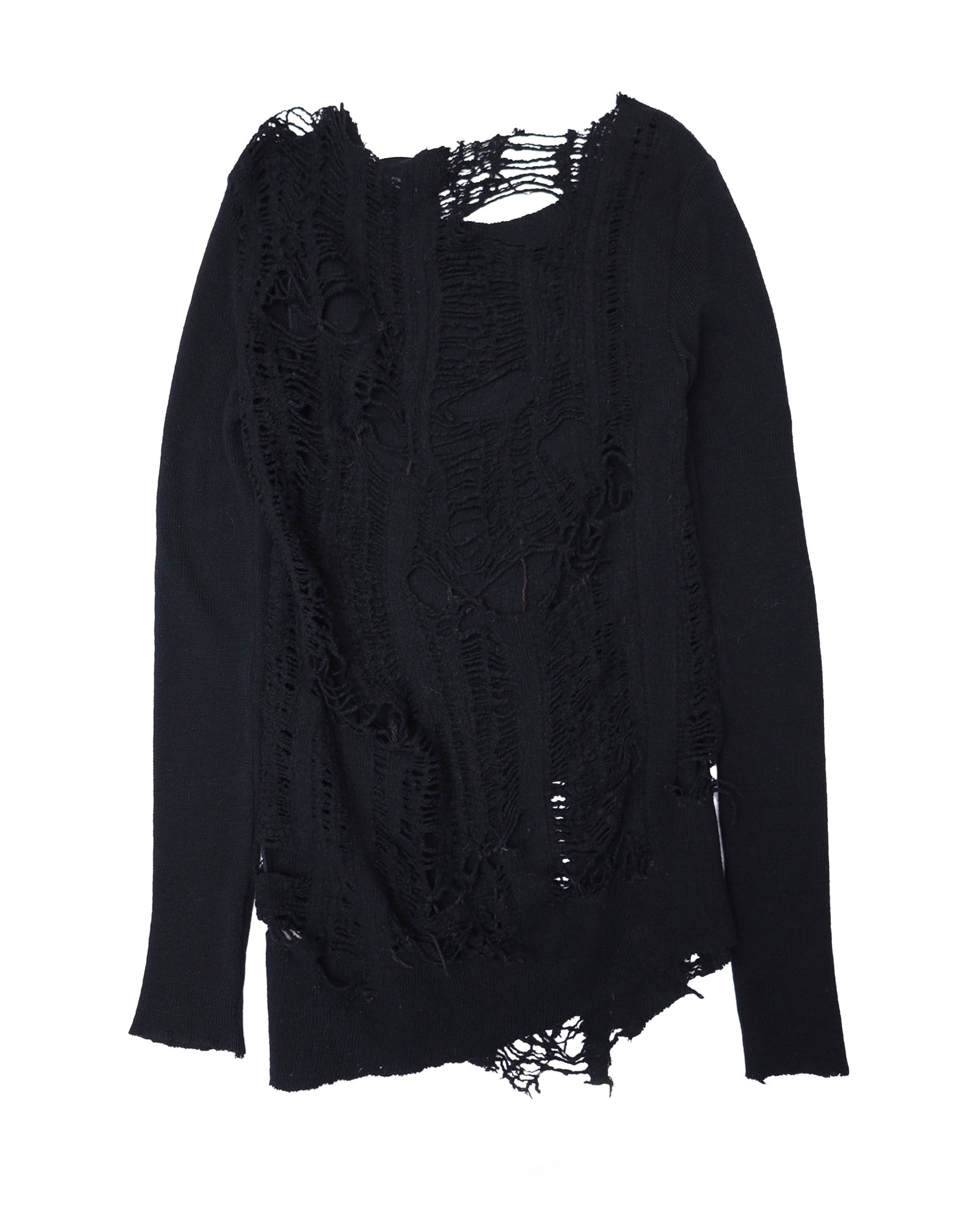1992aw JUNYA WATANABE DAMAGED KNIT SWEATER