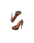 GUCCI PYTHON LEATHER PUMPS