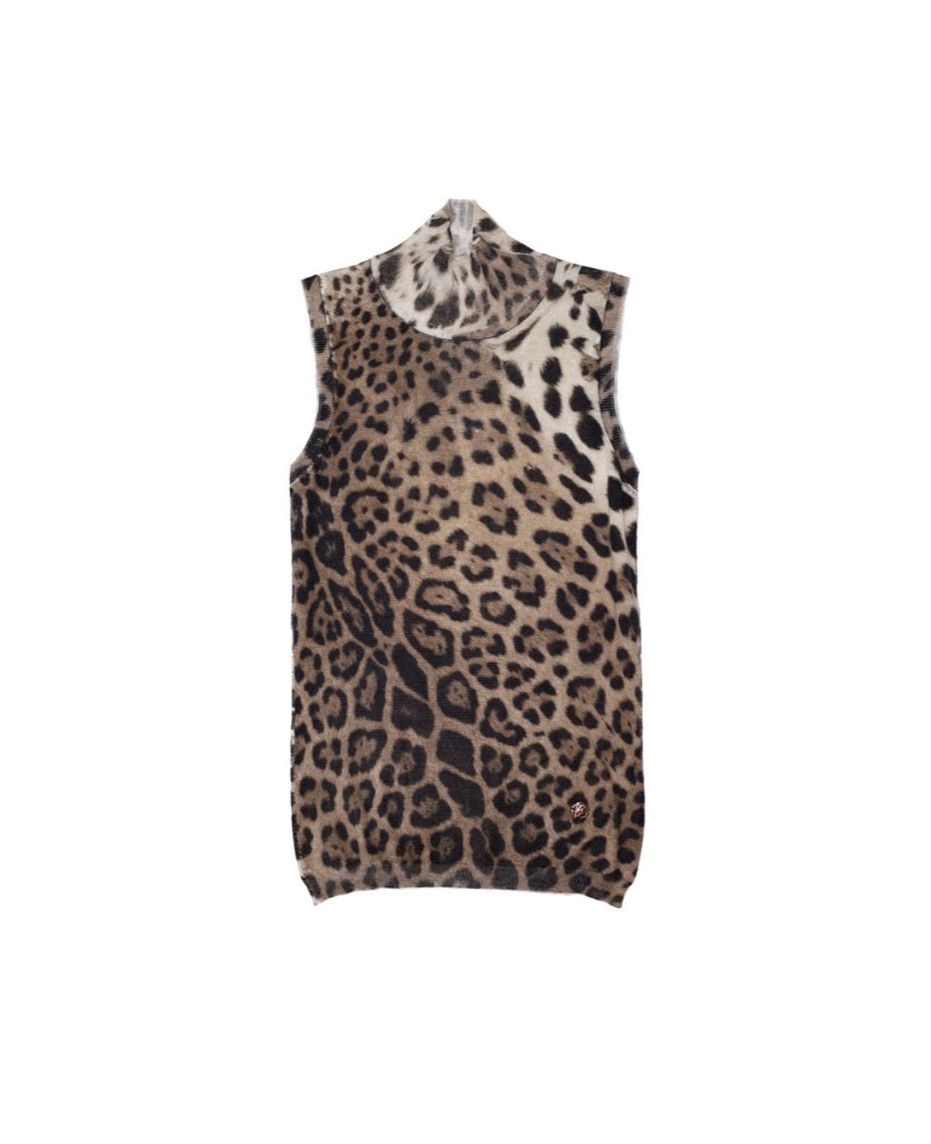 ROBERTO CAVALLI LEOPARD HIGH NECK KNIT