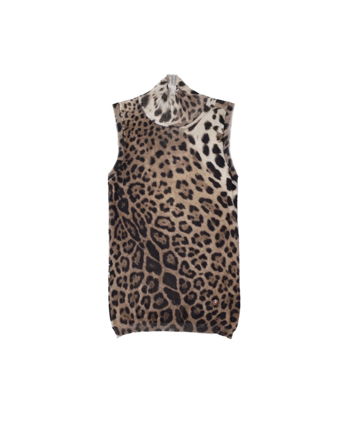 ROBERTO CAVALLI LEOPARD HIGH NECK KNIT