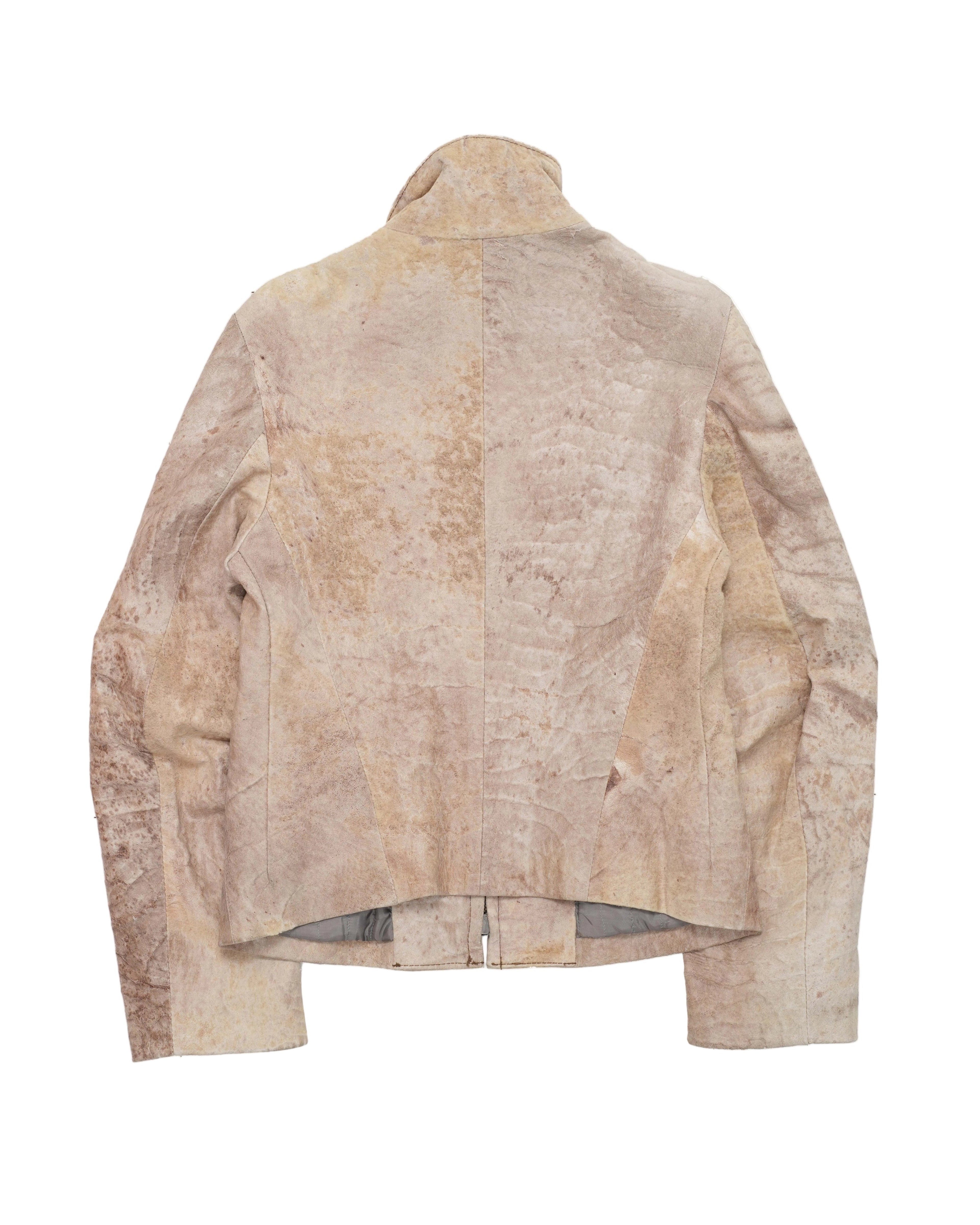 2002AW ANN DEMEULEMEESTER CRACK LEATHER JACKET