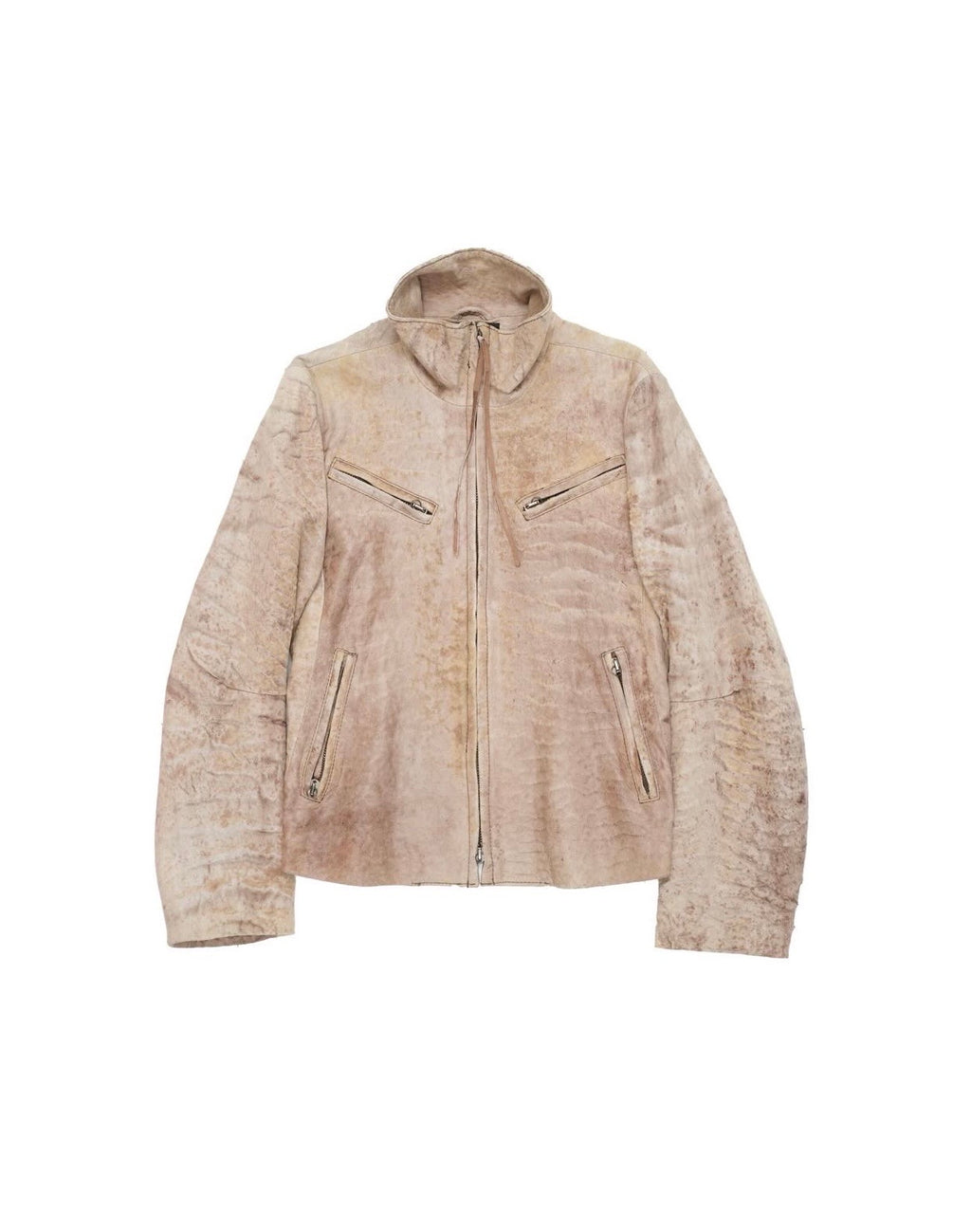 2002AW ANN DEMEULEMEESTER CRACK LEATHER JACKET